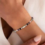 anxiety relief bracelet for women close up showing bead detail