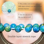 blue azurite bracelet elastic cord adjustable crystal bracelet