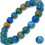 blue azurite bracelet full view natural gemstone bracelet