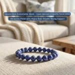blue dumortierite bracelet for women handcrafted 8mm bead detail