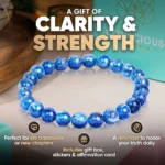 blue kyanite bracelet gift box crystal jewelry set