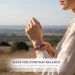 dogtooth amethyst bracelet for women worn outdoors natural light