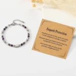empath protection bracelet for women meaning card with crystal explanation