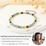 good luck bracelet for women with green aventurine citrine and tiger eye beads