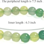 green prehnite bracelet size 7.5 inch outer 6.3 inch inner
