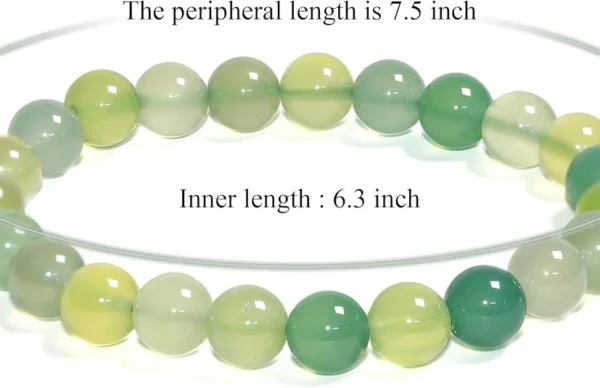 green prehnite bracelet size 7.5 inch outer 6.3 inch inner