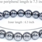 hematite stone bracelet size 7.5 inch outer 6.3 inch inner