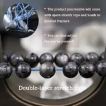 labradorite crystal bracelet double layer elastic cord adjustable beads