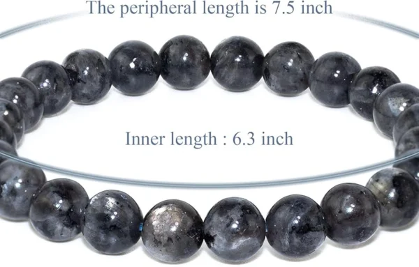 labradorite crystal bracelet 8mm bead size inner circumference 6.3 inch