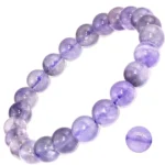 lavender amethyst bracelet 8mm natural beads full view