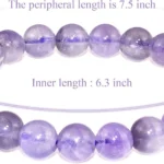lavender amethyst bracelet size 7.5 inch outer 6.3 inch inner