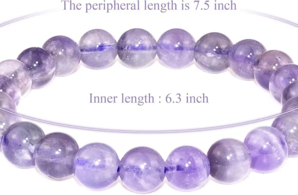 lavender amethyst bracelet size 7.5 inch outer 6.3 inch inner