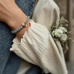 lucky charm bracelet for women worn on wrist casual outfit