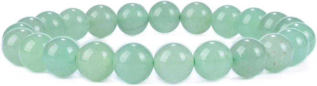 natural green aventurine bracelet for women with smooth 8mm green gemstone beads