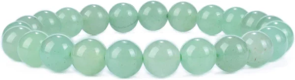 natural green aventurine bracelet for women with smooth 8mm green gemstone beads