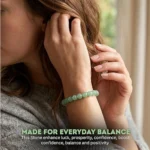 natural green aventurine bracelet for women worn on wrist for daily balance and style