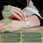 natural green aventurine bracelet for women size guide showing wrist measurement steps