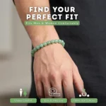 natural green aventurine bracelet for women worn on wrist showing unisex comfort fit