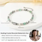 new beginnings crystal bracelet for women moonstone labradorite green aventurine beads