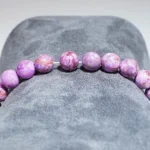 purple turquoise bracelet natural beads close up detail