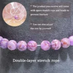 purple turquoise bracelet double layer elastic string adjustable