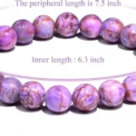 purple turquoise bracelet size 7.5 inch outer 6.3 inch inner