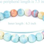 rainbow agate bracelet size 7.5 inch outer 6.3 inch inner