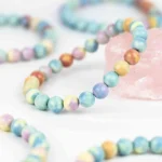 rainbow agate bracelet layered colorful bracelets style