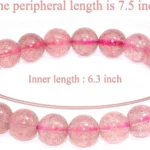 strawberry quartz bracelet size 7.5 inch outer 6.3 inch inner