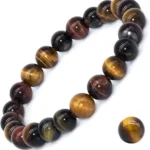 tiger eye stone bracelet 8mm natural beads full product view