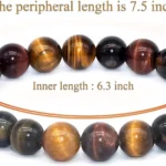 tiger eye stone bracelet size 7.5 inch outer 6.3 inch inner