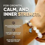 white agate bracelet for women worn on wrist for calm and balance