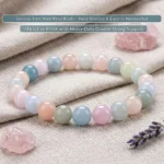 natural multi beryl bracelet for women pastel gemstone bracelet display
